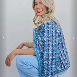Chaqueta Tweed Azul