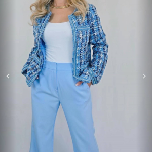 Chaqueta Tweed Azul